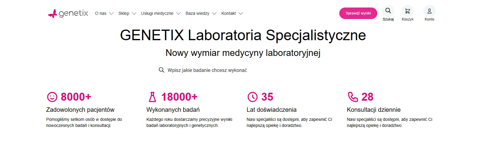 Genetix — laboratoria specjalistyczne i badania online