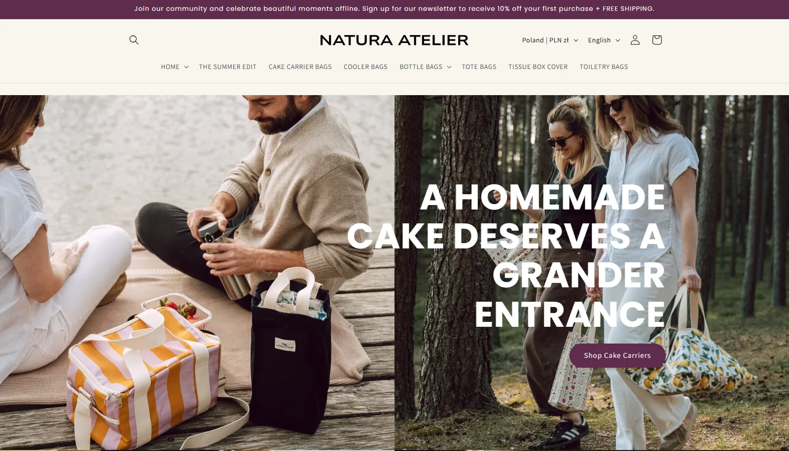 Natura Atelier — rzemieślnicze torby z bawełny ekologicznej